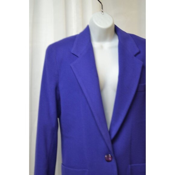 The Limited Cashmir Wool Blazer Jacket Violet Blue M - Picture 3 of 6